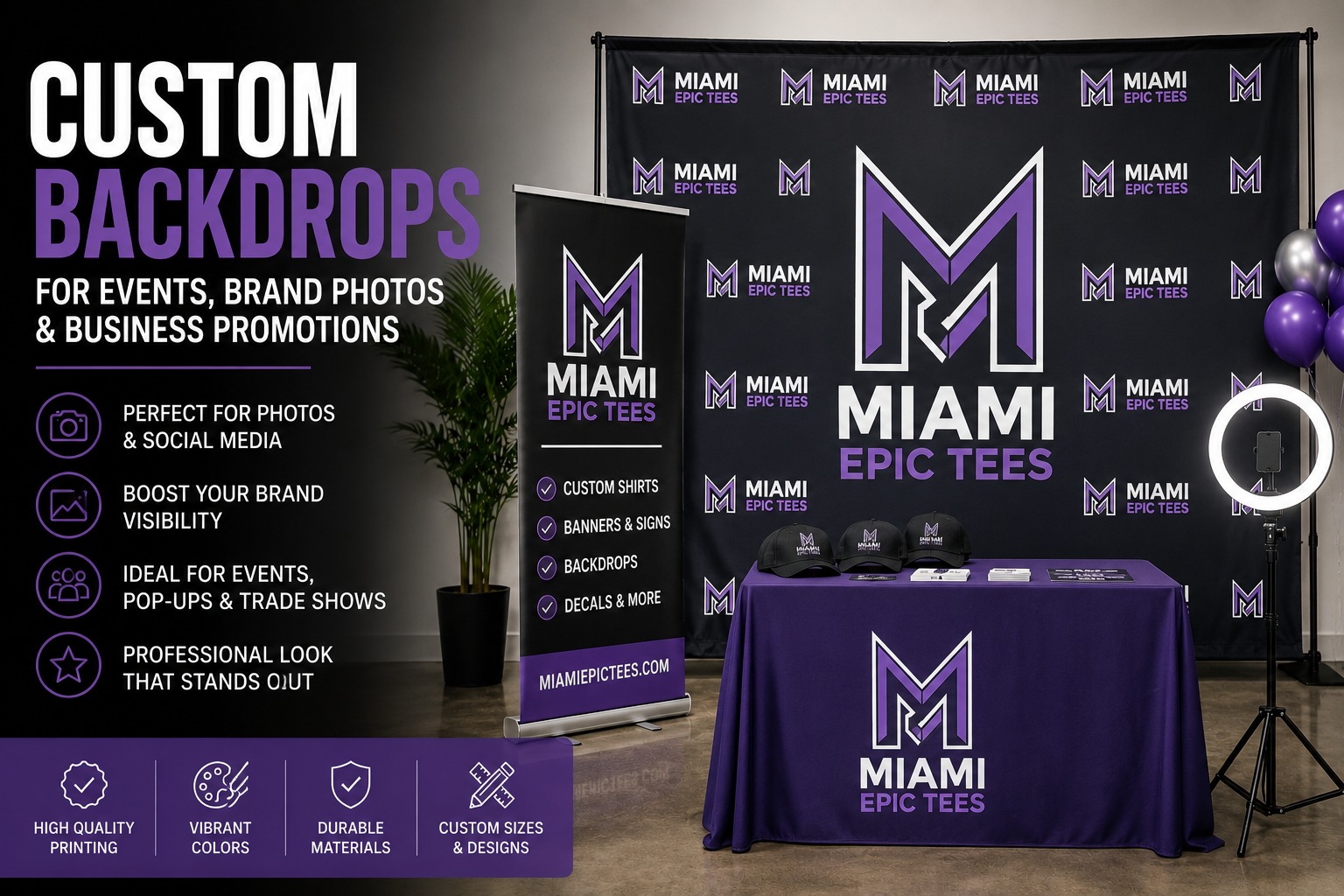 Custom photo backdrop for product and brand content