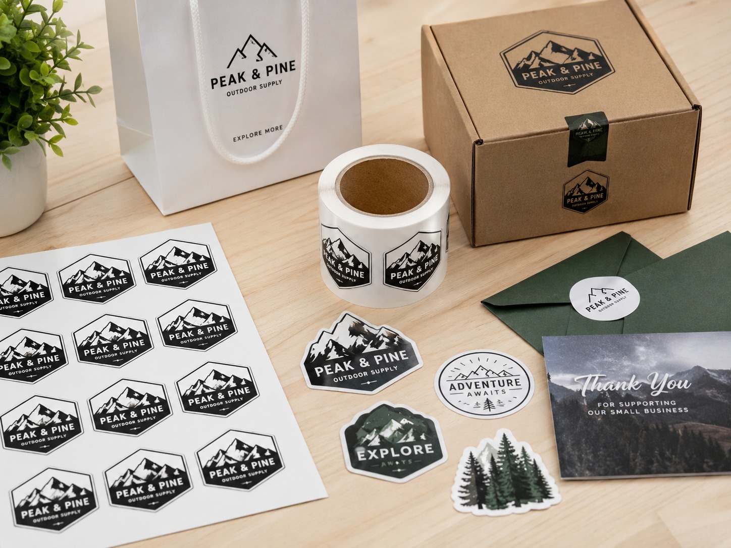 Custom vinyl stickers for packaging and promotional use