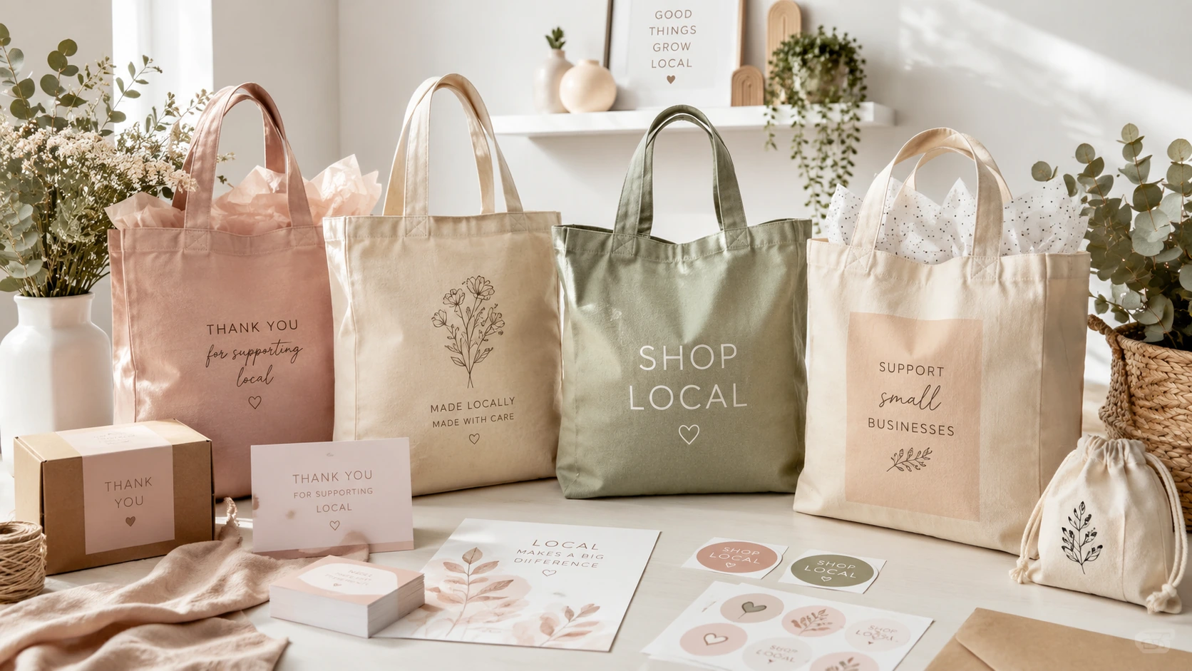 Custom printed tote bags for events and giveaways