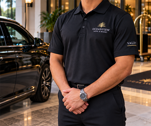 Custom security uniforms with embroidered logos and patches in Miami
