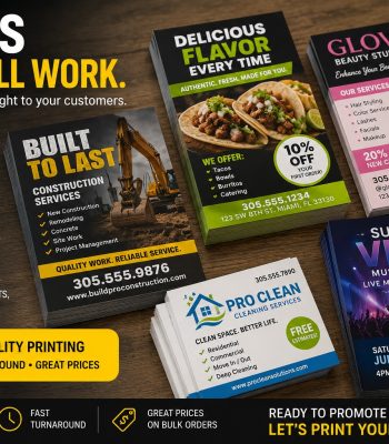 Flyer printing for events, services, and business promotions