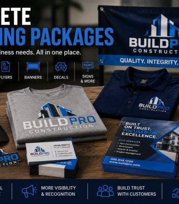 Local print shop branding package for business promotion