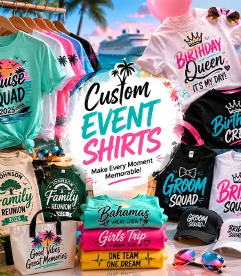 Custom birthday shirts for group celebrations in Miami