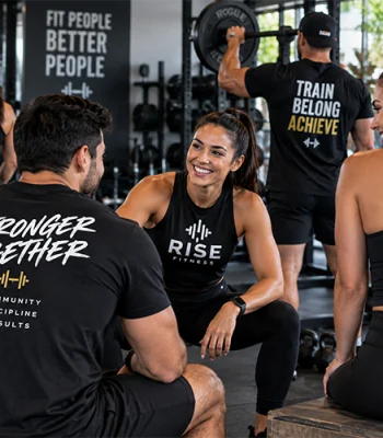 Custom gym fitness apparel with branded shirts and tank tops in Miami