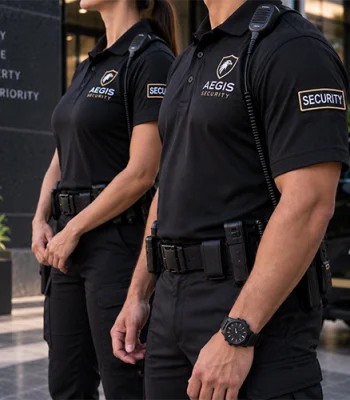 Custom security uniforms with embroidered logos and patches in Miami