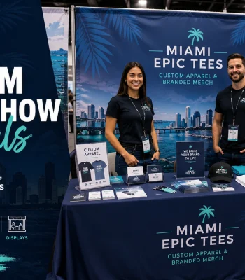 Custom trade show materials printed by Miami Epic Tees