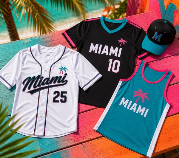 Team & Sports Uniforms Miami Custom team uniforms and sports jerseys designed for Miami teams with professional athletic apparel printing